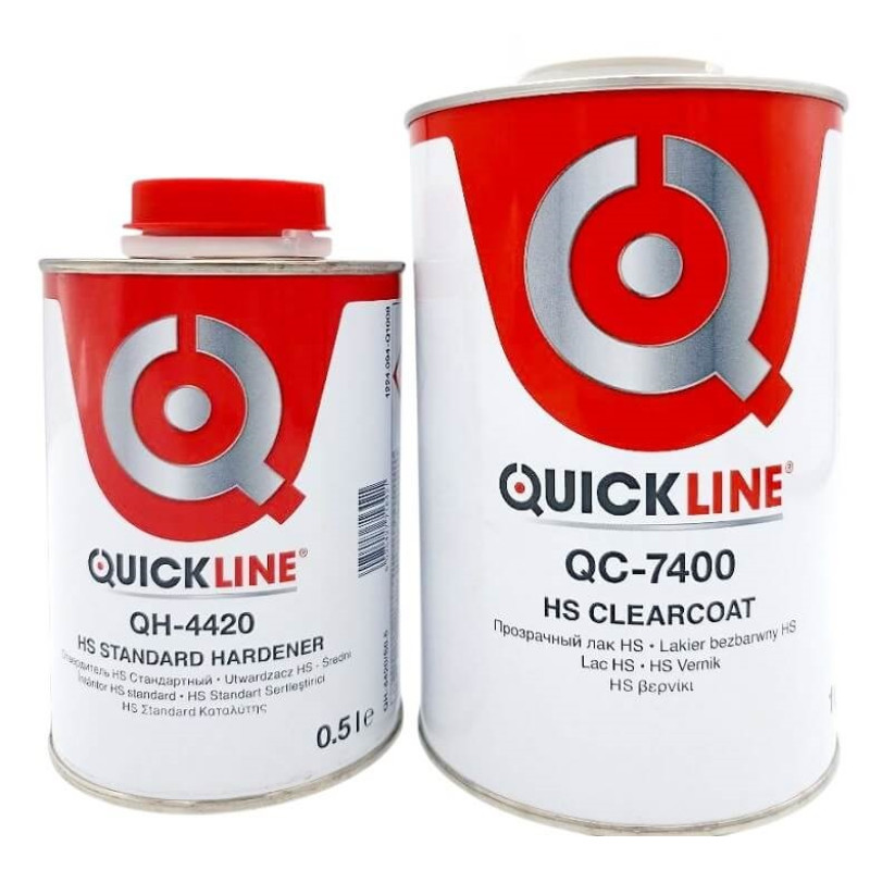 Акриловый лак 1,5л HS QUICK LINE QC-7400 со стандартным отвердителем QH-4420 Акриловый лак 1,5л HS QUICK LINE QC-7400 со стандартным отвердителем QH-4420