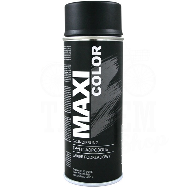 Грунт акриловый черный в аэрозоле 400 мл MAXI COLOR (арт. МХ0004)