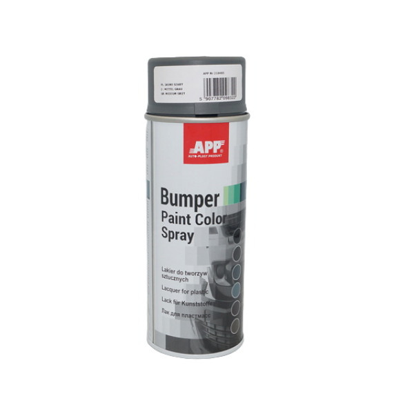 Структурная краска бамперная светло-серая в аэрозоле APP Bumper Paint - New Line (арт.210405)
