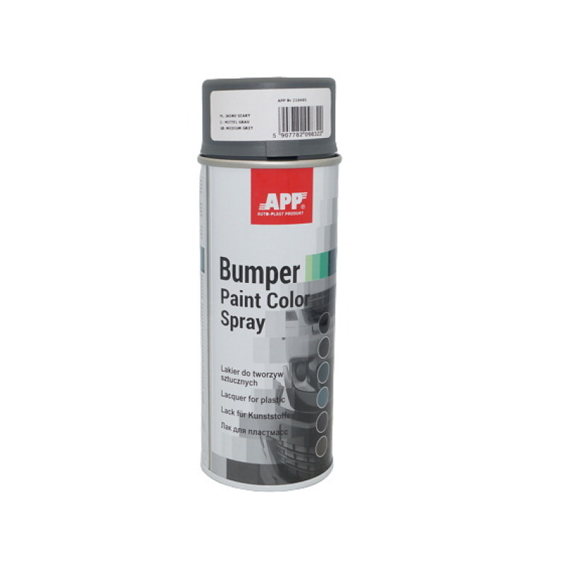 Структурная краска бамперная светло-серая в аэрозоле APP Bumper Paint - New Line (арт.210405) Структурная краска бамперная светло-серая в аэрозоле APP Bumper Paint - New Line (арт.210405)