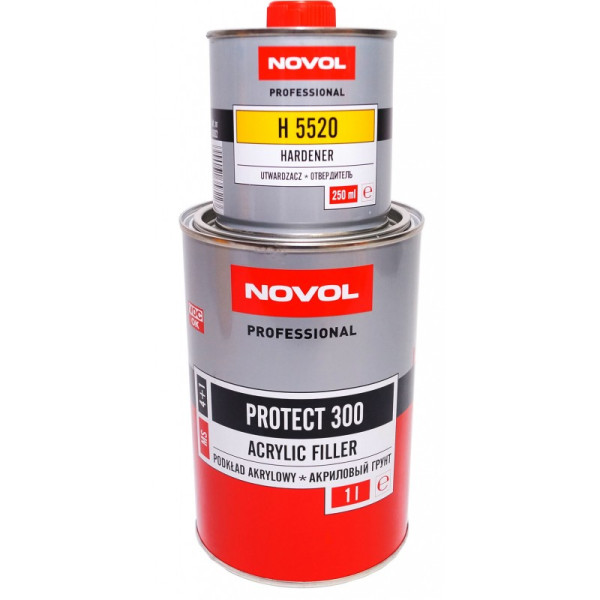 Грунт акриловый черный 1л с отвердителем 0,25 л NOVOL Protect 300 (арт.37041/35821)