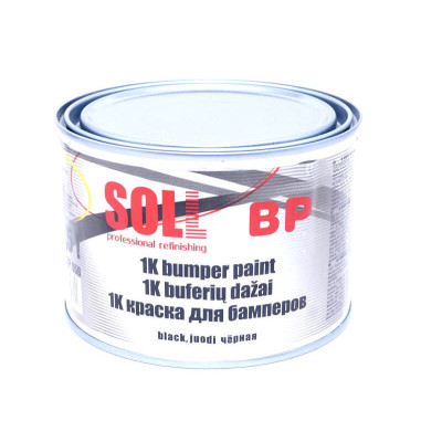 Краска структурная для бамперов SOLL черная 0.5л (арт.SBP 05B)