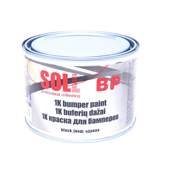 Краска структурная для бамперов SOLL черная 0.5л (арт.SBP 05B)
