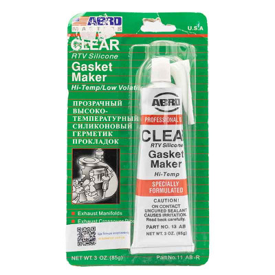 Герметик силиконовый высокотемпературный прозрачный ABRO RTV Silicone CLEAR +343* C 85гр