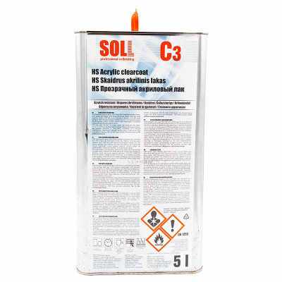Акриловый лак HS SOLL C3, 5 л 