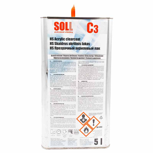 Акриловый лак HS SOLL C3, 5 л 