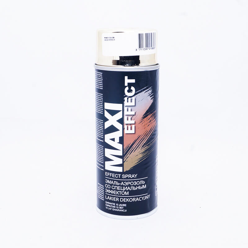Краска аэрозольная со специальным эффектом, эффект золота Maxi Color 400мл (МХ0011) Краска аэрозольная со специальным эффектом, эффект золота Maxi Color 400мл (МХ0011)