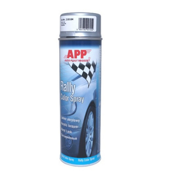 Краска акриловая в аэрозоле APP Rally Color, серебристая 500мл (арт. 210104)