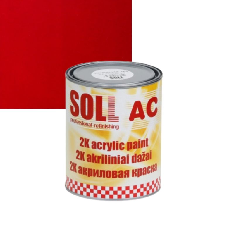 Краска акриловая SOLL Volkswagen LY3D красная 1л без отвердителя Краска акриловая SOLL Volkswagen LY3D красная 1л без отвердителя