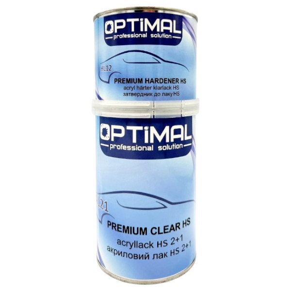 Лак акриловый автомобильный OPTIMAL HS PREMIUM 1л c отвердителем 0,5л (OPS-AL21-1500)