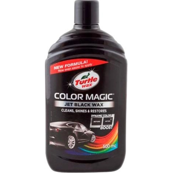 Полироль для кузова с восстановлением цвета (500 мл) Turtle Wax Color Magic Black Черный