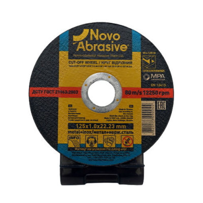Отрезной круг по металлу Novo Abrasive 25х1.0х22.23мм (арт. Wn12510)