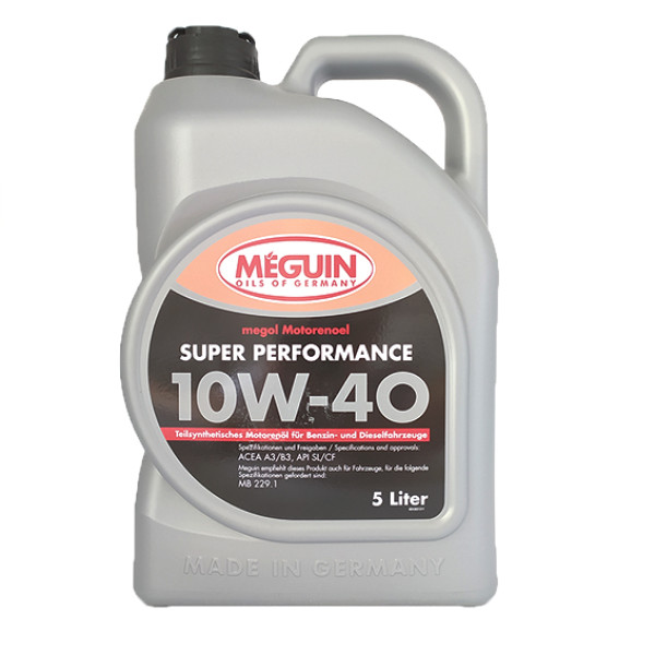 Масло моторное Meguin Super Performance SAE 10W-40, 5 л