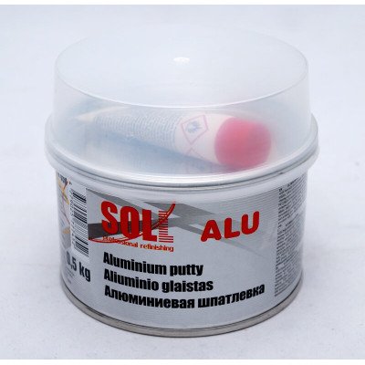 Шпатлевка с алюминием SOLL Aluminium Putty 0.5кг (SG9 050)
