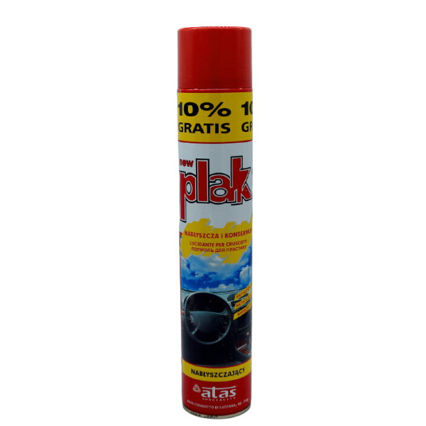 Полироль для пластика с силиконом ATAS/ new PLAK 750 ml -  sprey Granat