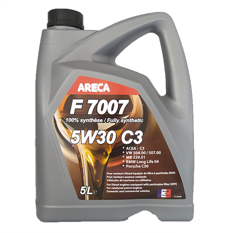 Масло моторное Areca F7007 5W-30 C3 504/507, 5 л Масло моторное Areca F7007 5W-30 C3 504/507, 5 л