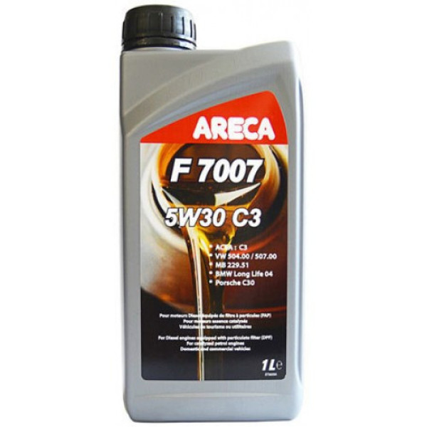 Масло моторное 5w-30 F7007 C3 504/507 1л ARECA 025C000100