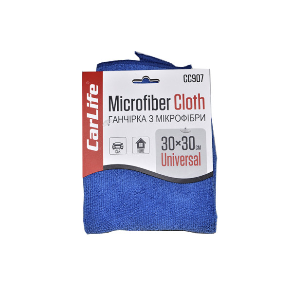 Салфетка из микрофибры 30х30 см, CarLife (CC907 CC927)