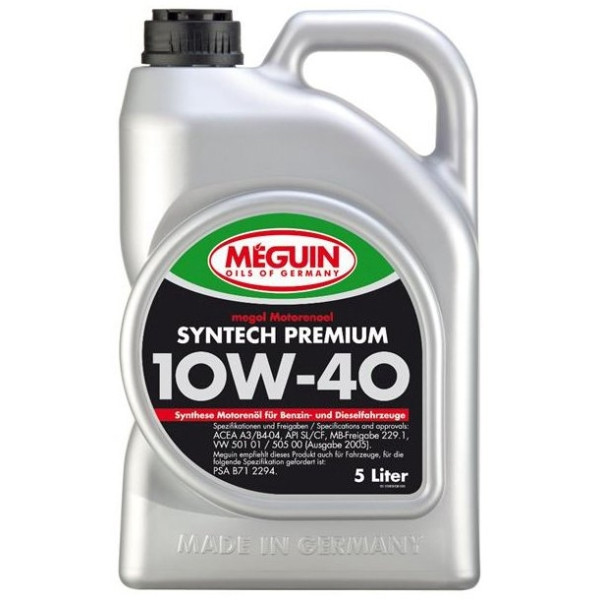 Моторное масло Meguin Syntech Premium Diesel 10W-40 полусинтетическое, 5 л (4637)
