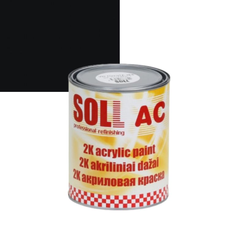 Краска акриловая SOLL Black Matt черная матовая 1л без отвердителя Краска акриловая SOLL Black Matt черная матовая 1л без отвердителя