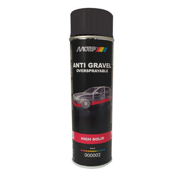 Средство для защиты кузова anti gravel (аэрозоль), черный, Motip (арт.000002) 500 мл