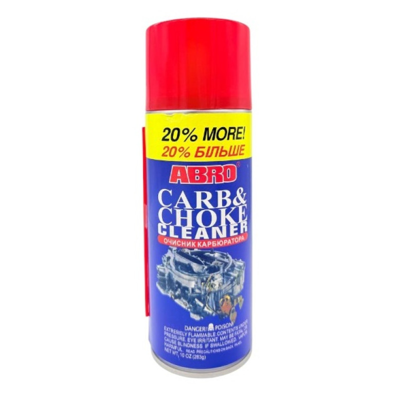 Очиститель карбюратора (аэрозоль) ABRO Carb & Choke Cleaner CC-200-R 283 мл Очиститель карбюратора (аэрозоль) ABRO Carb & Choke Cleaner CC-200-R 283 мл