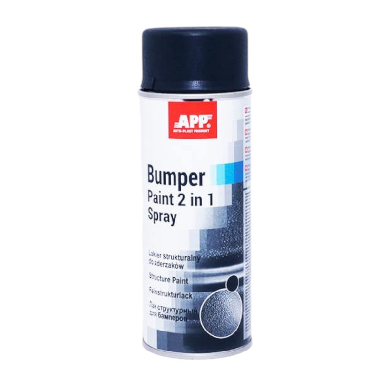 Фарба бамперна структурна в аерозолі Bumper paint APP чорна 400мл (020811) Фарба бамперна структурна в аерозолі Bumper paint APP чорна 400мл (020811)