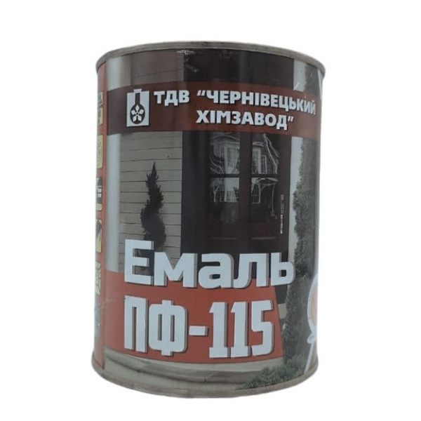 Эмаль хаки ХЗЧ ПФ-115 для внутренних и наружных работ 0,9 кг