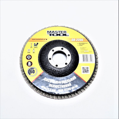 Круг шлифовальный MASTER TOOL лепестковый торцевой D125 P60 (08-2206)