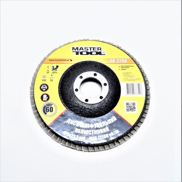 Круг шлифовальный MASTER TOOL лепестковый торцевой D125 P60 (08-2206)