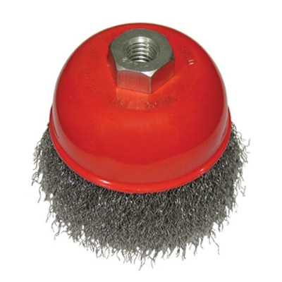 Щетка чашечная 125мм, для УШМ, М14 (витая проволока) INTERTOOL BT-1125