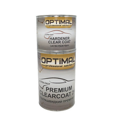 Лак акриловый OPTIMAL ULTRA FAST HS 2+1, 1л + отвердитель 0,5 л