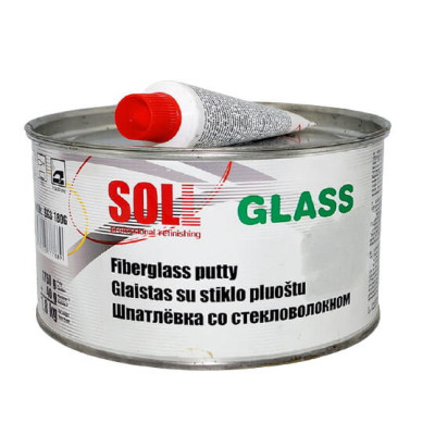 Шпатлевка SOLL легкая со стекловолокном Glass, желтая 1.8 кг (арт. SG3 180G)