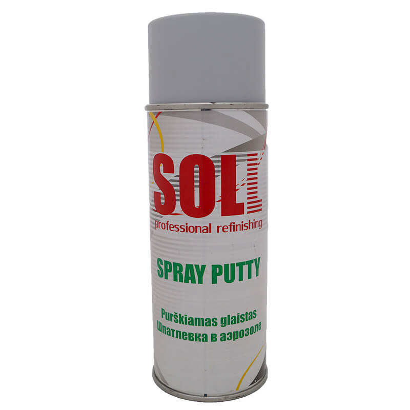 Распыляемая шпатлевка в аэрозоле SOLL Spray Putty 400мл (серая) S700023 Распыляемая шпатлевка в аэрозоле SOLL Spray Putty 400мл (серая) S700023