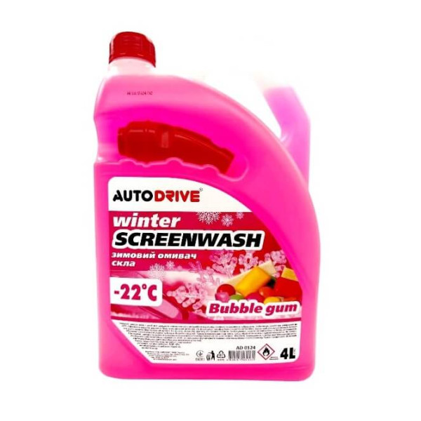 Омыватель стекла зимний Winter Screenwash Bubble Gum-22 * C AUTO DRIVE 4л