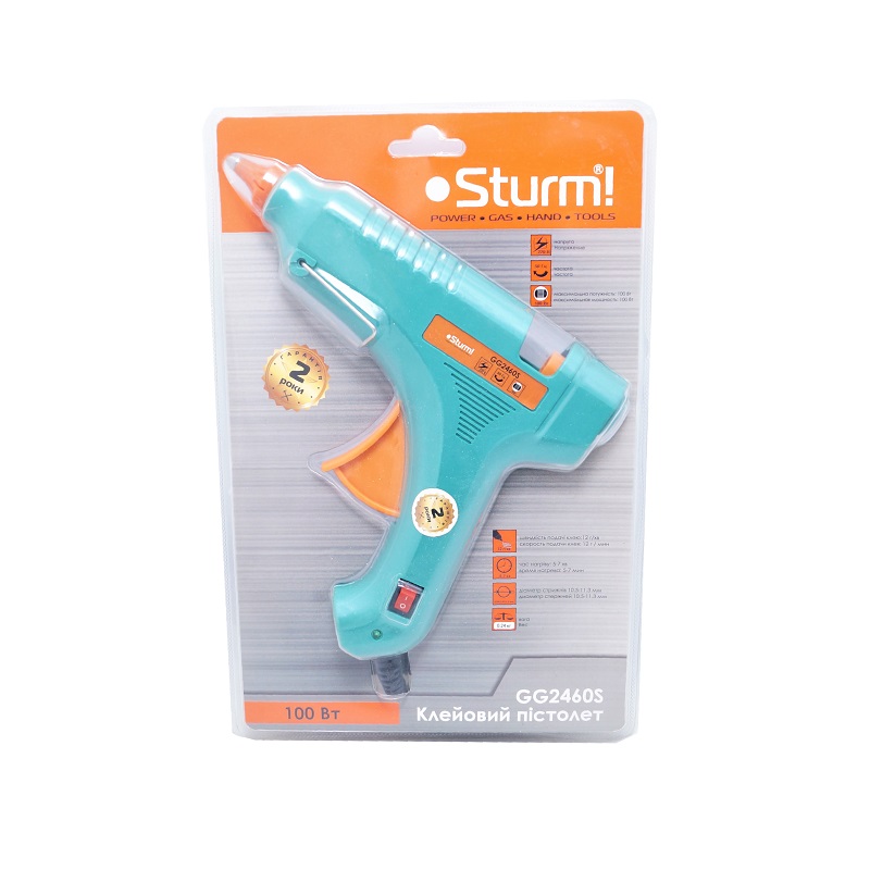 Пистолет клеевой Sturm, блистер GG 2460S