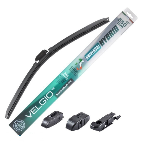 Бескаркасная щетка (дворник) Velgio UNIVERSAL HYBRID 22/550мм
