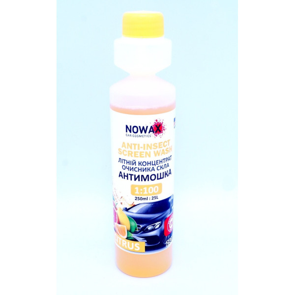 Омыватель летний (антимошка) NOWAX Anti-Insect Screen Wash цитрус NX25025 250мл
