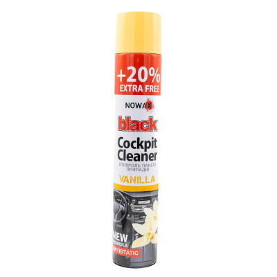 Поліроль пластику NOWAX Black Cockpit Cleaner ваніль NX00701 750мл
