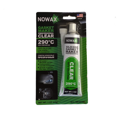 Герметик силиконовый Nowax NX34309 +290°C Clear 85г
