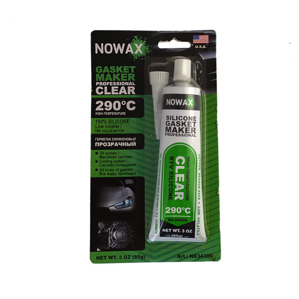 Герметик силиконовый Nowax NX34309 +290°C Clear 85г