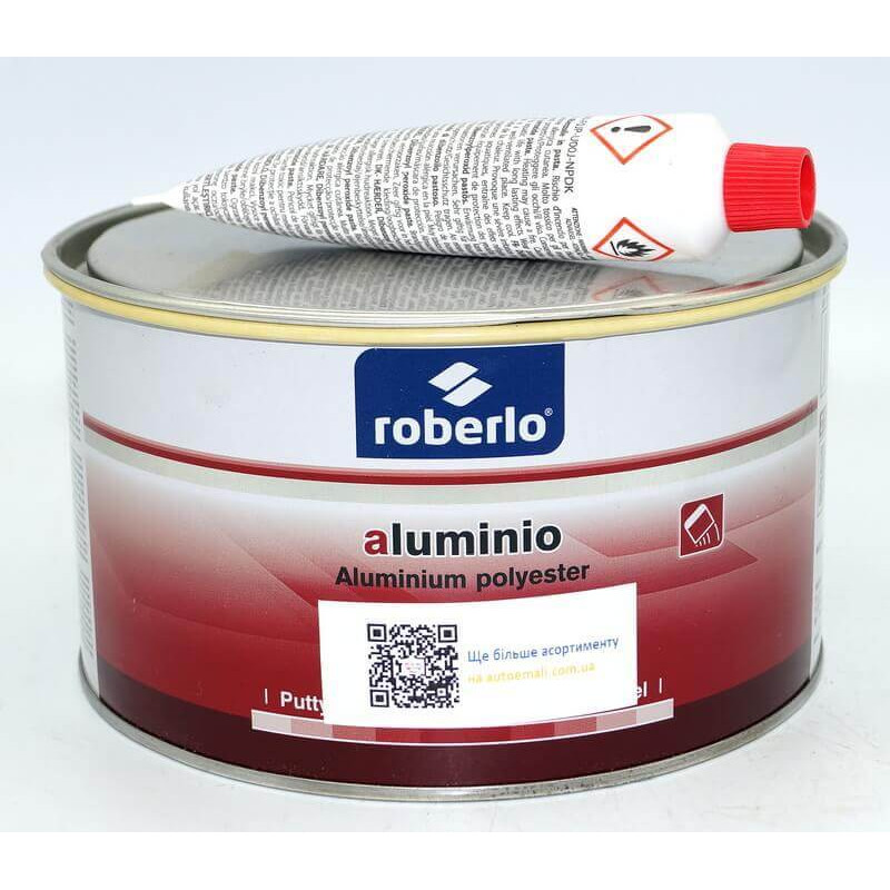 Шпаклівка з алюмінієвим порошком Roberlo Aluminio, 1.6 кг (арт. 44507) Шпаклівка з алюмінієвим порошком Roberlo Aluminio, 1.6 кг (арт. 44507)