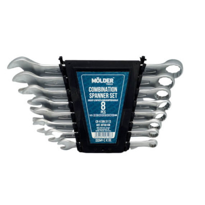 Набор ключей комбинированных MOLDER CR-V 8шт 8-19мм MT58108