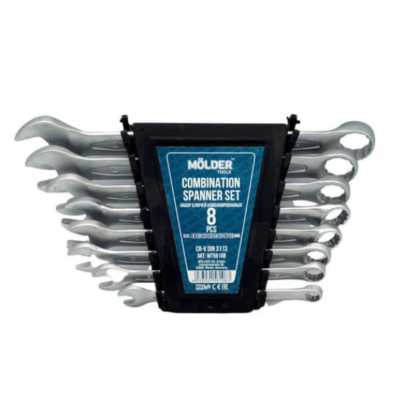 Набор ключей комбинированных MOLDER CR-V 8шт 8-19мм MT58108