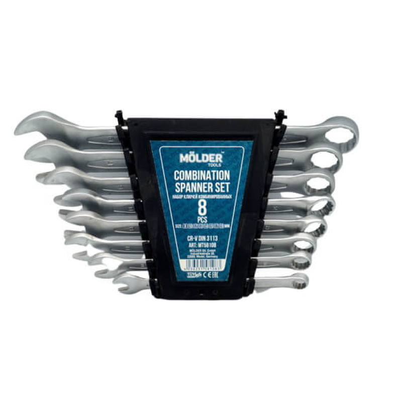 Набор ключей комбинированных MOLDER CR-V 8шт 8-19мм MT58108