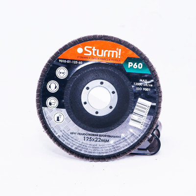Круг зачистной лепестковый 125 * 22 №60 Sturm