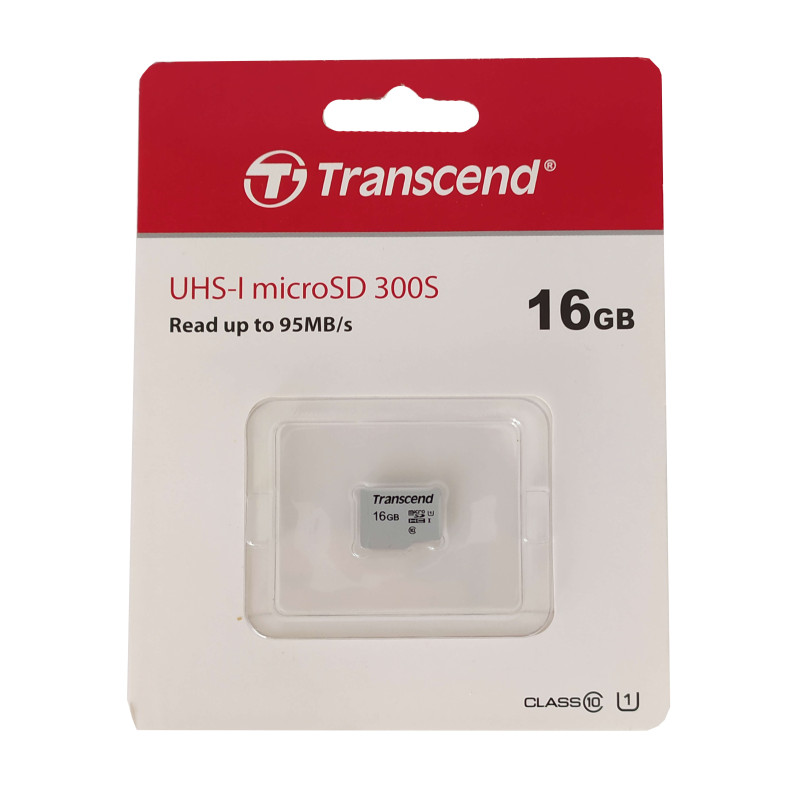 Карта памяти 16GB UHS-I microSD 300S TRANSCEND 
