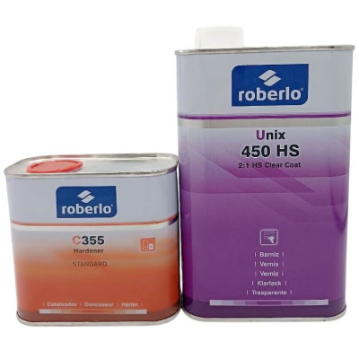 Акриловый лак ROBERLO HS UNIX 450 1л с отвердителем ROBERLO C355 0.5 л