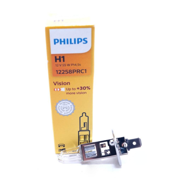 Лампа галогеновая H1 55W +30 PHILIPS