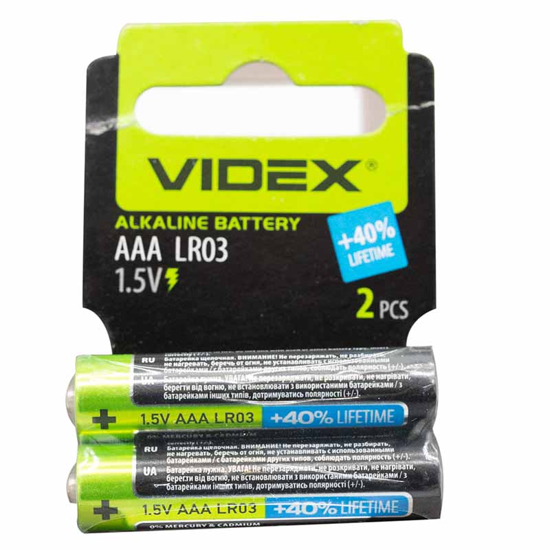 Батарейки Videx AAA LR3 (маленькие) цена за пару Батарейки Videx AAA LR3 (маленькие) цена за пару